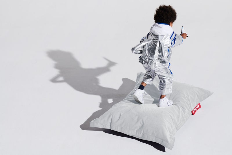 Fatboy Junior Soft Canvas Indoor Bean Bag | Made from 100% recycled polyester | Uniquely designed with children in mind | Durable, Tear & Wear resistant fabric | 100 x 130 cm - Cool Grey - Image 2